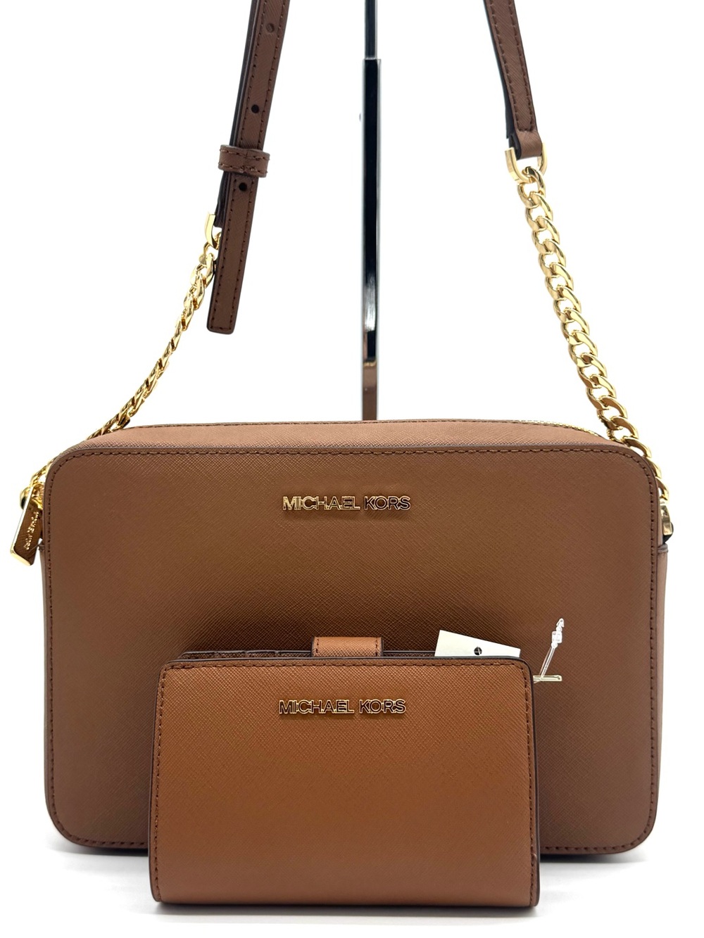Michael Kors Large Jet Set Travel Logo Crossbody Bag & Matching Bifold Wallet